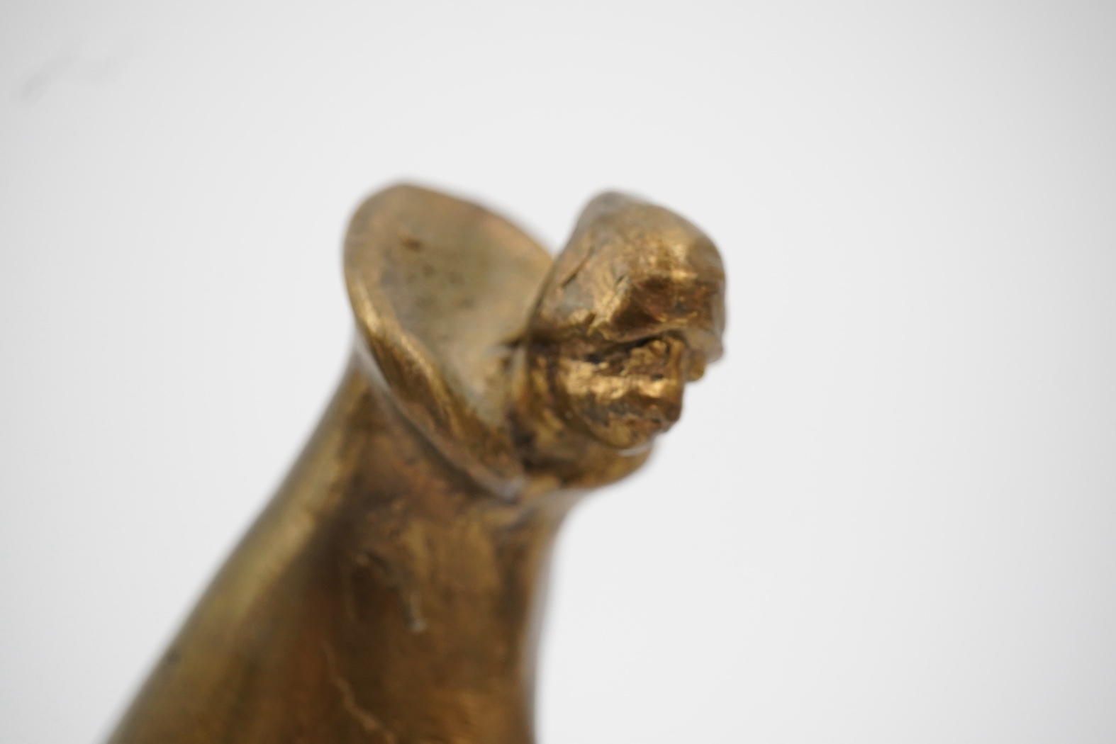 Wladislaw Franek Pawlik (b.1940), Woman walking, bronze, 16.5cm high, 10cm deep